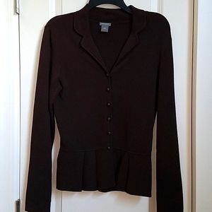 Ann Taylor Chocolate Brown Cardian, Size S